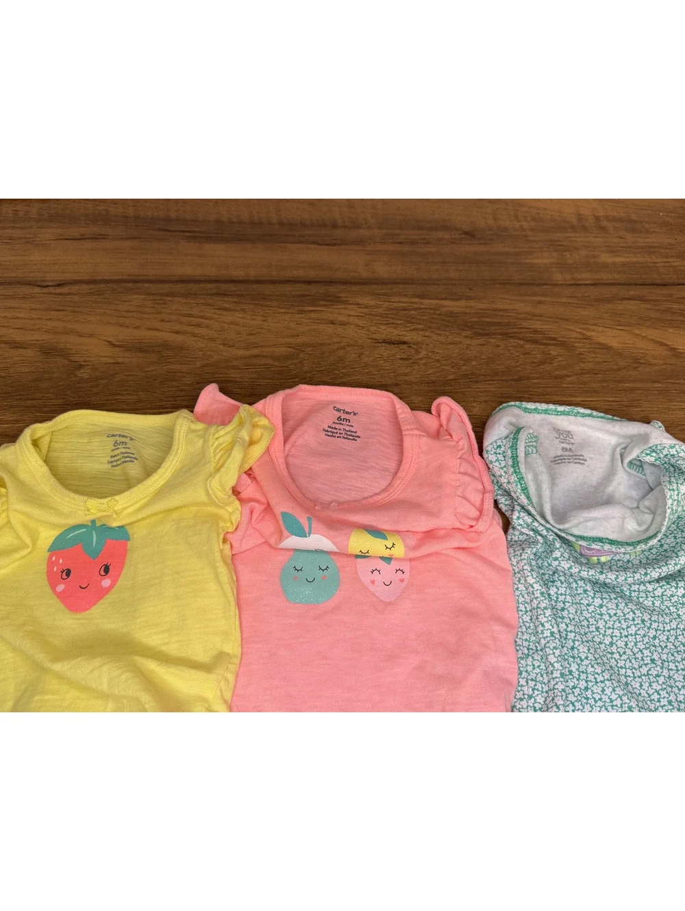 Baby Girl Onesies Bodysuits 3-Pack Size 6 Months